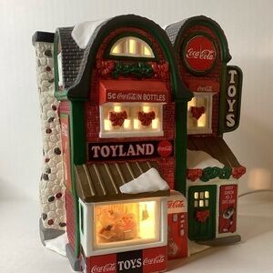 Coca-Cola Town Square Collection Toyland lighted village building with lights